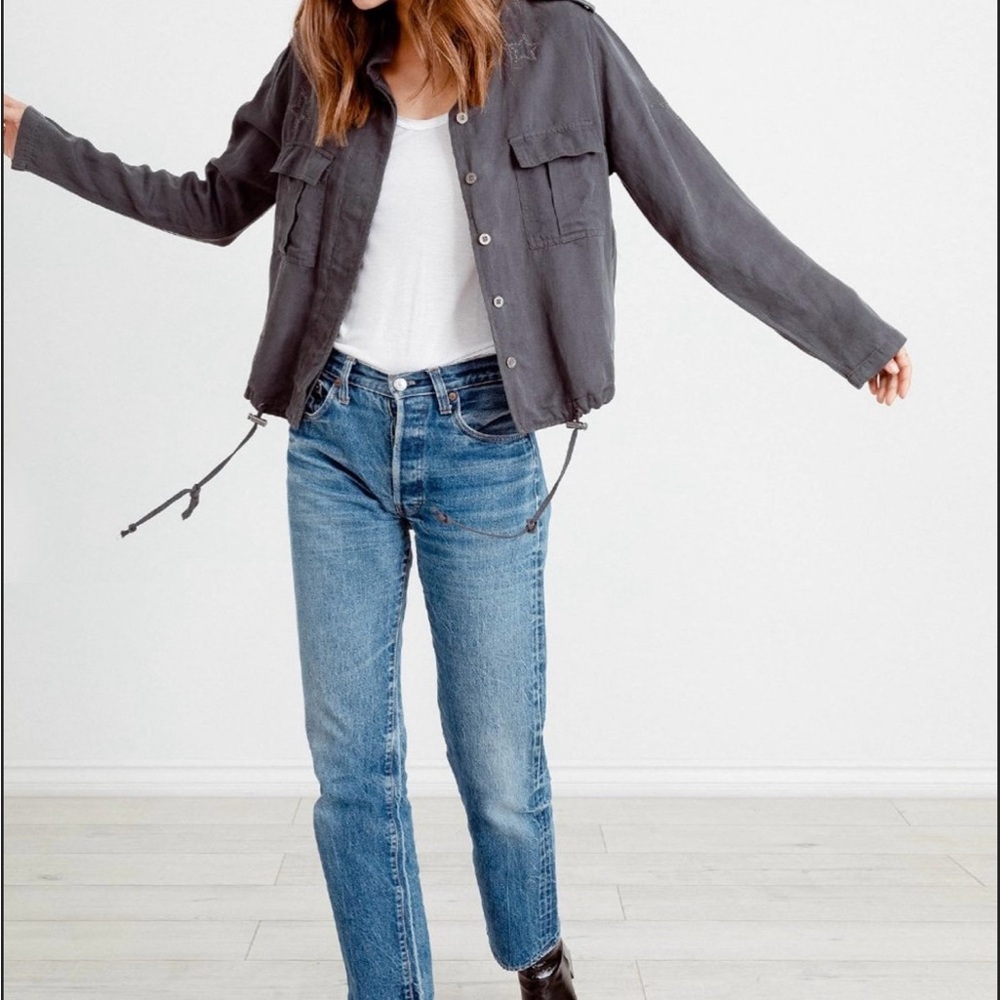 Rails Rowen Long Sleeve Jacket With Star
Embroidery- Dark Grey XXS - Picture 6 of 10